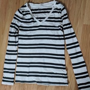 Striped basic tee long sleeve